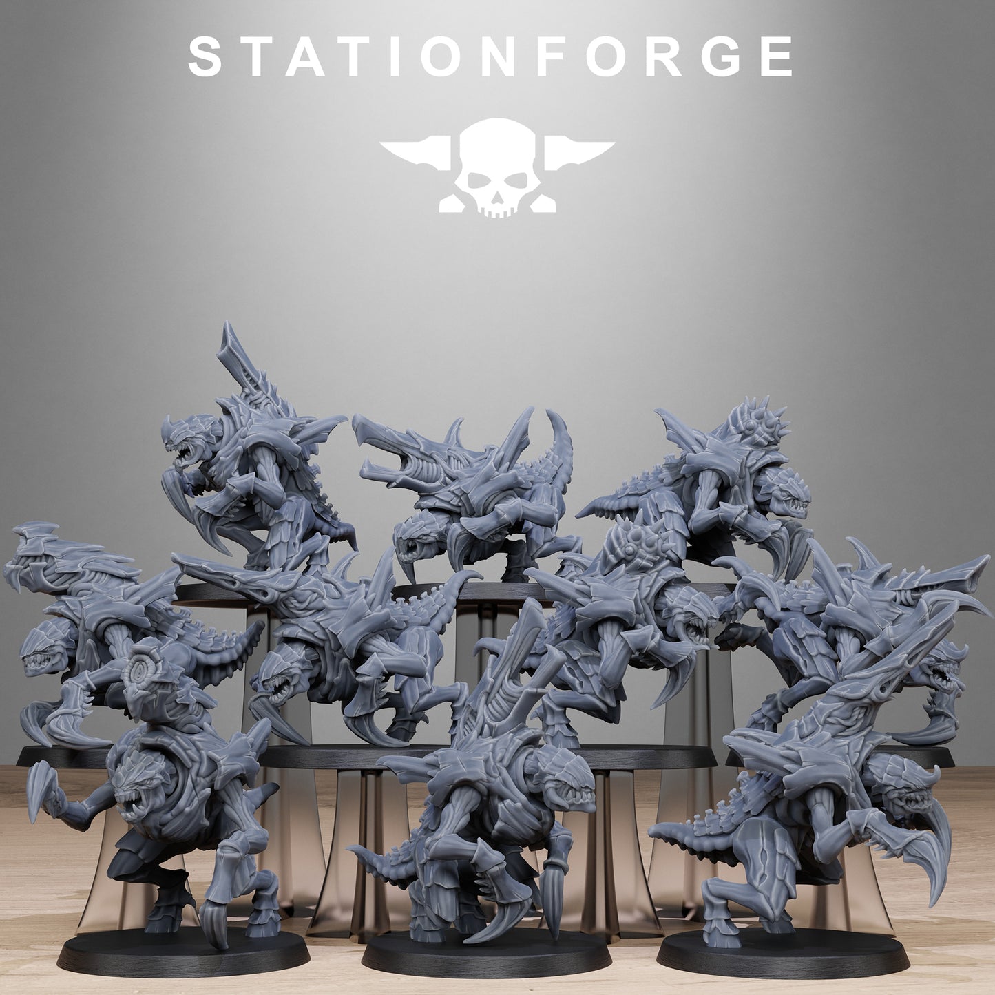 3D Printed Xenarid  Karnyxes x10 by StationForge Miniatures