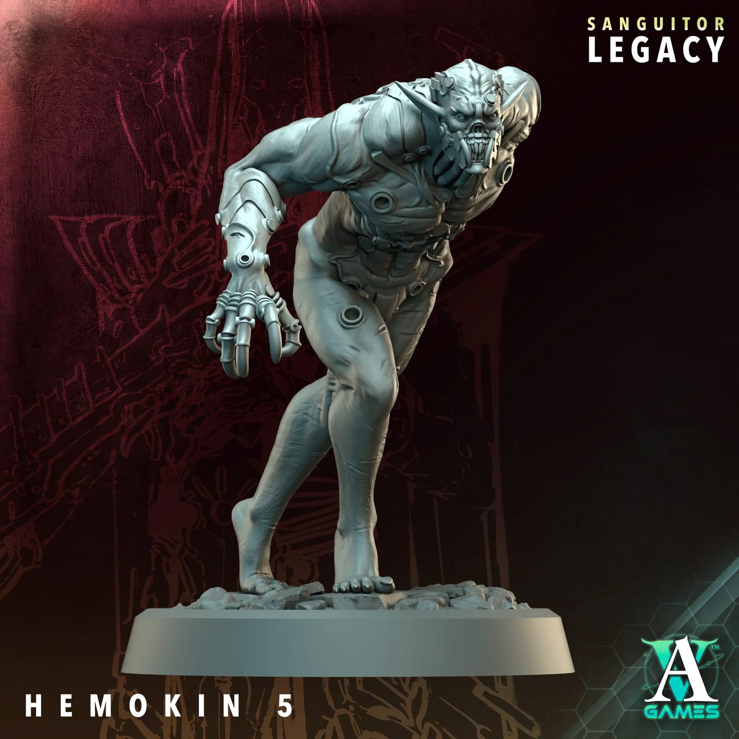 3D Printed Hemokin x15 by Archvillain Games