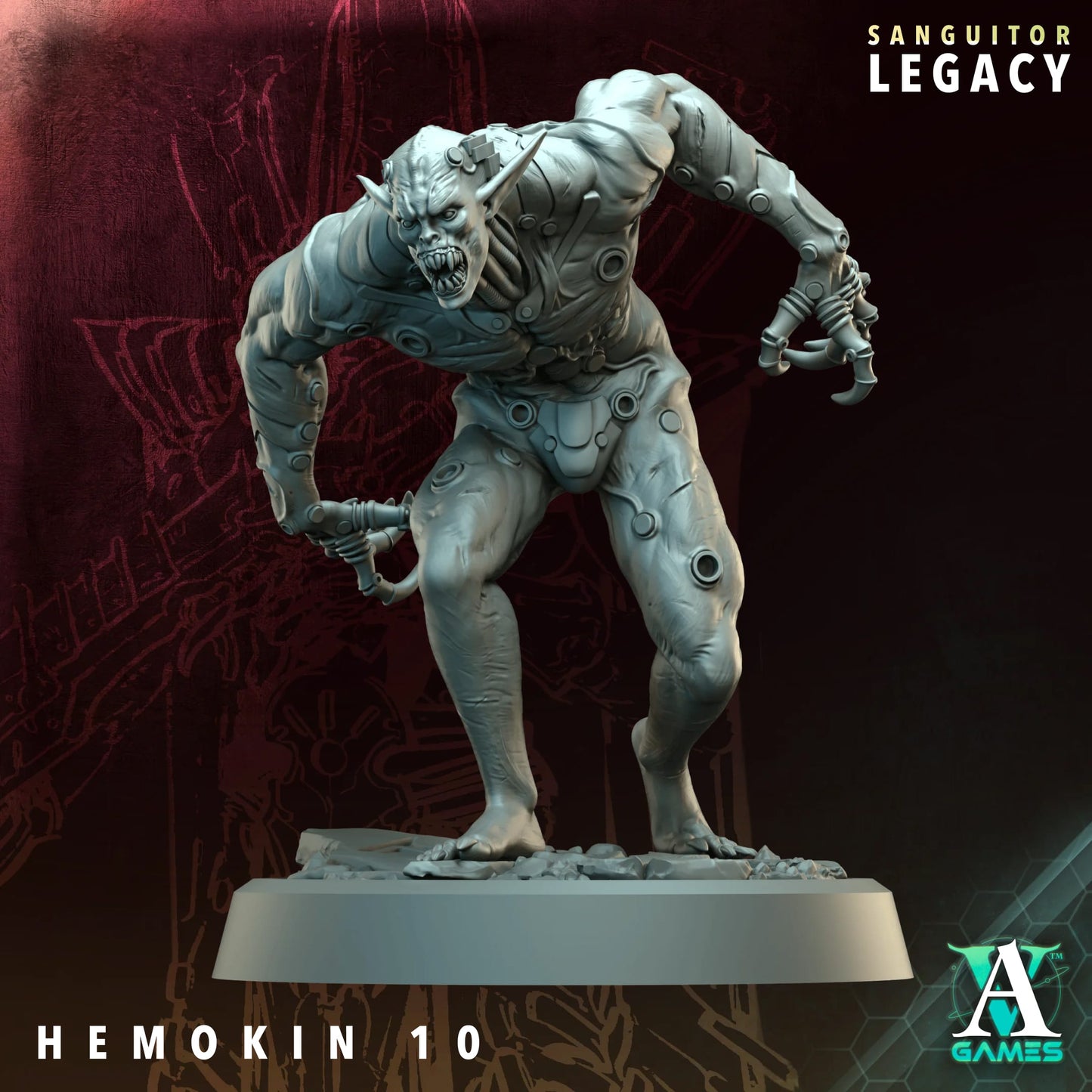 3D Printed Hemokin x15 by Archvillain Games