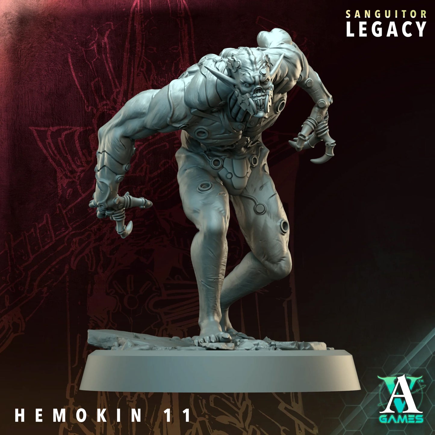 3D Printed Hemokin x15 by Archvillain Games