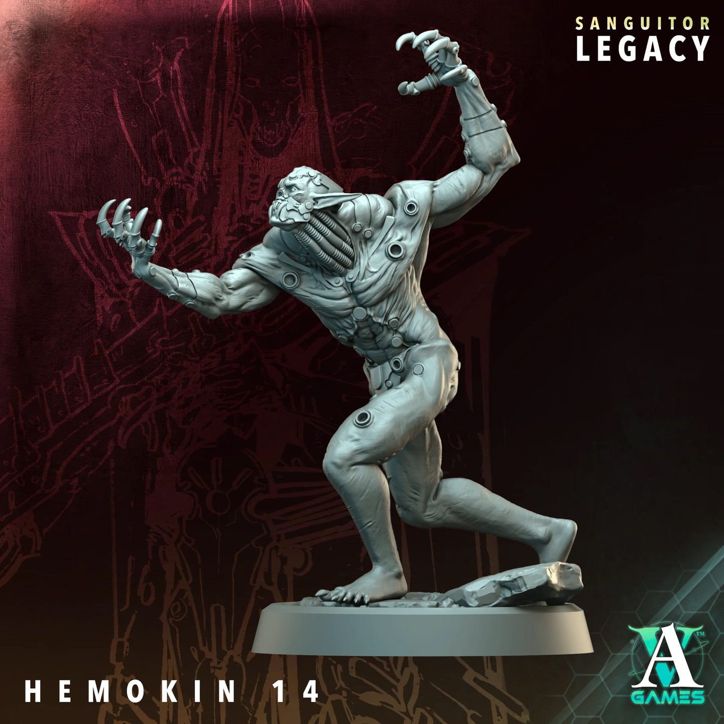 3D Printed Hemokin x15 by Archvillain Games