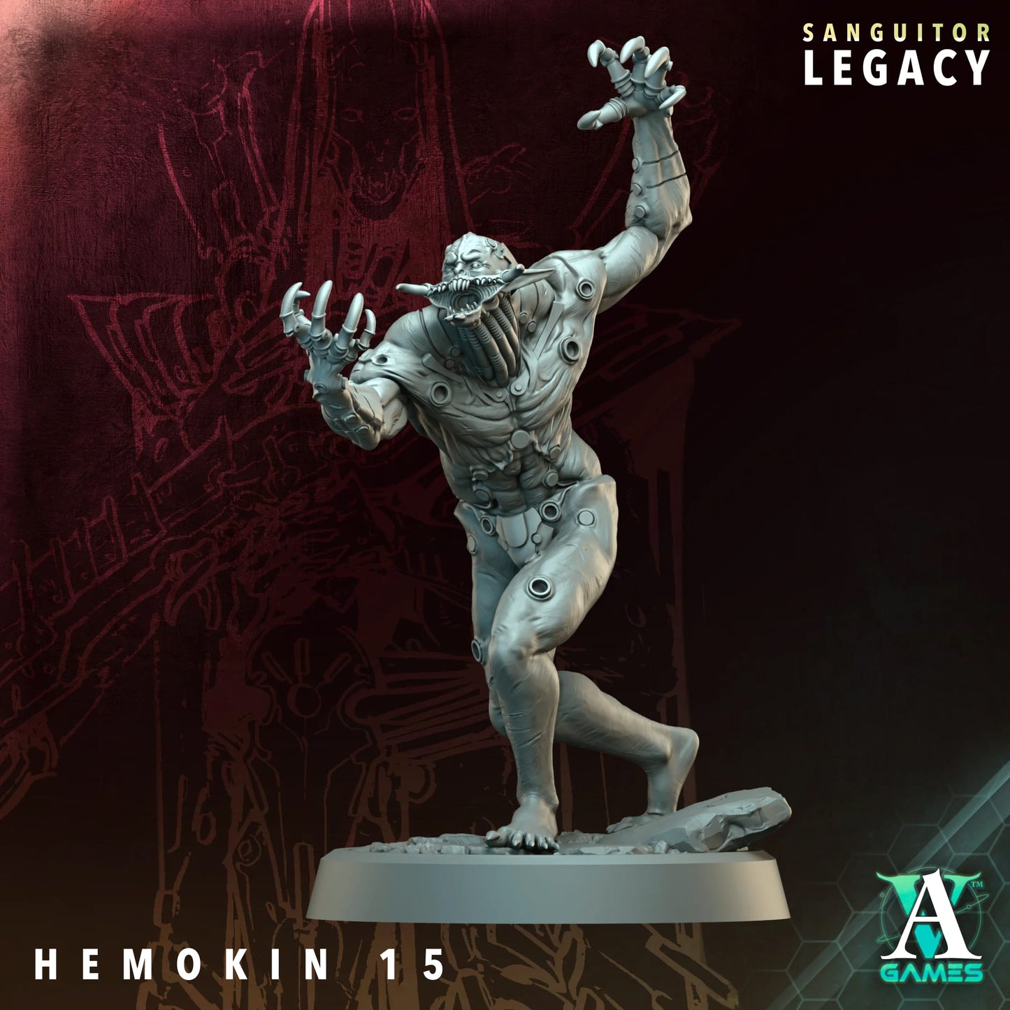 3D Printed Hemokin x15 by Archvillain Games