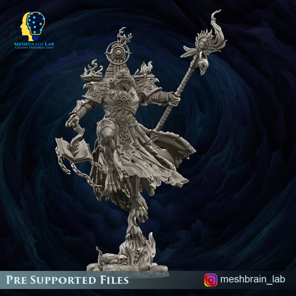 3d Printed Doom Marine Sorcerer Of Change by Meshbrain Labs