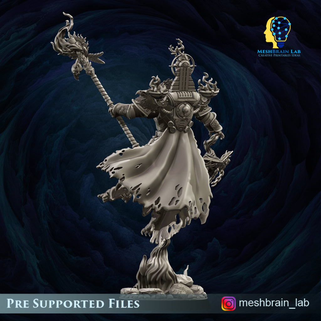 3d Printed Doom Marine Sorcerer Of Change by Meshbrain Labs