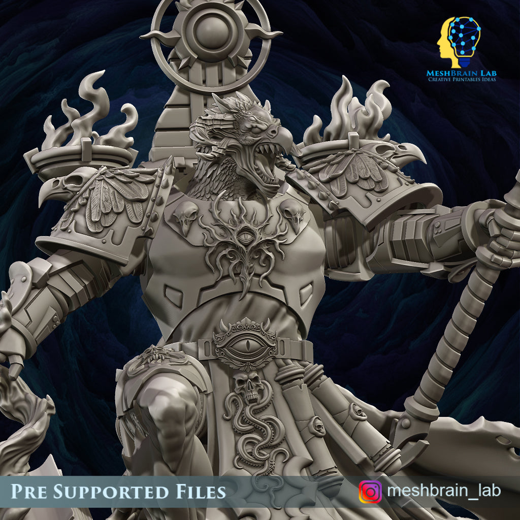 3d Printed Doom Marine Sorcerer Of Change by Meshbrain Labs