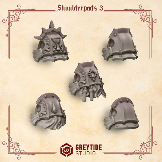 3d Printed Crimson Lords Shoulderpads #3 x10 by Greytide Studio