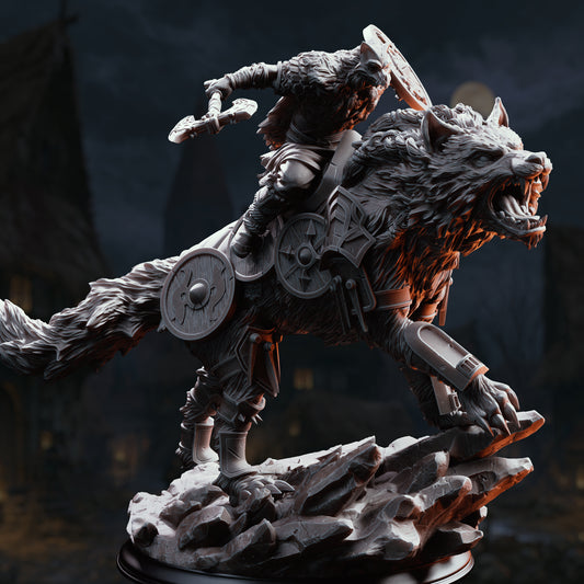3D Printed Viking War Wolf by DM Stash