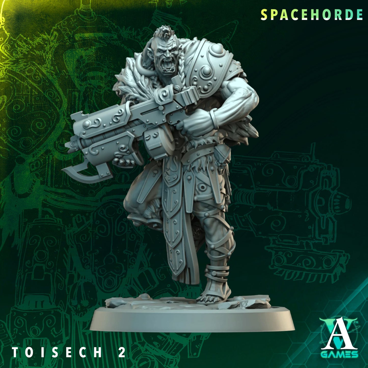 3D Printed Spacehoard Tosechs by Archvillain Games