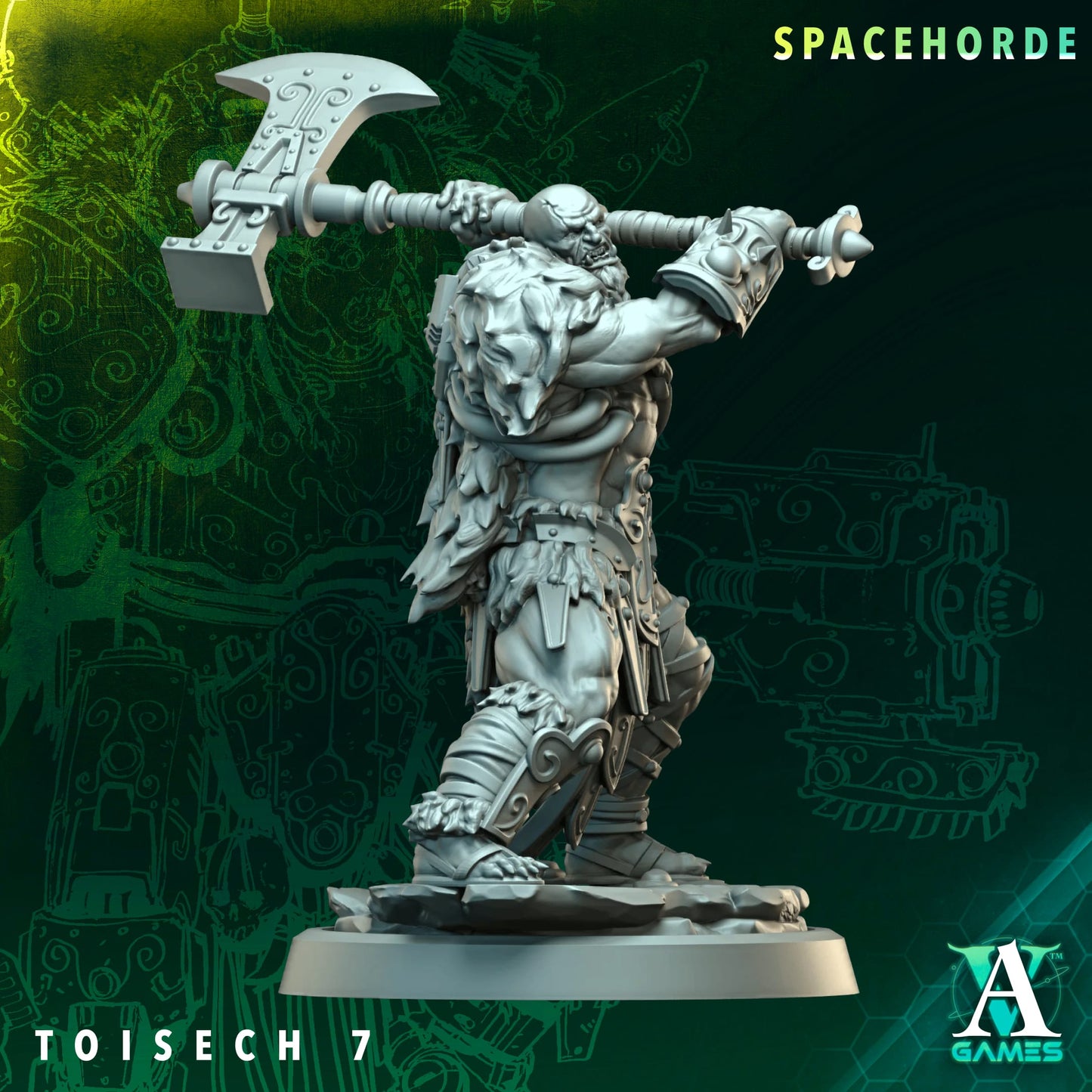 3D Printed Spacehoard Tosechs by Archvillain Games