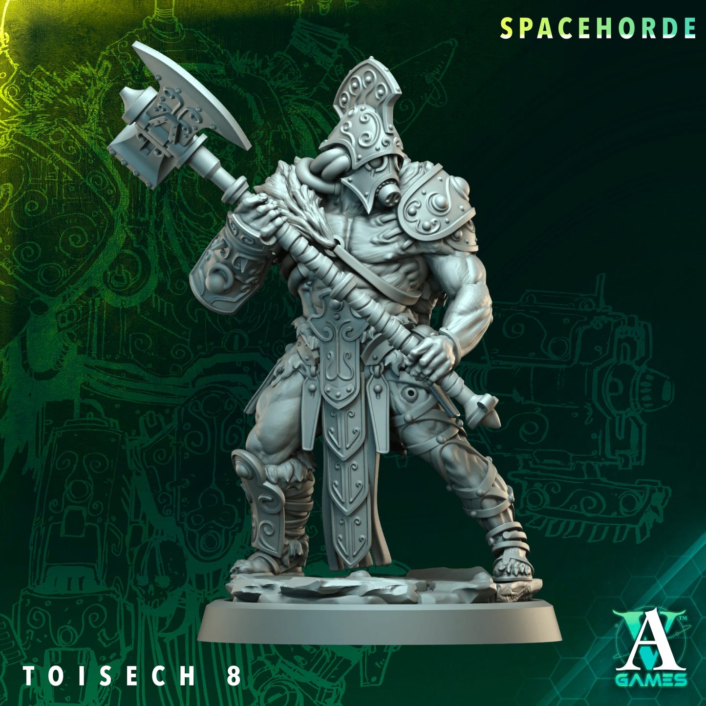 3D Printed Spacehoard Tosechs by Archvillain Games