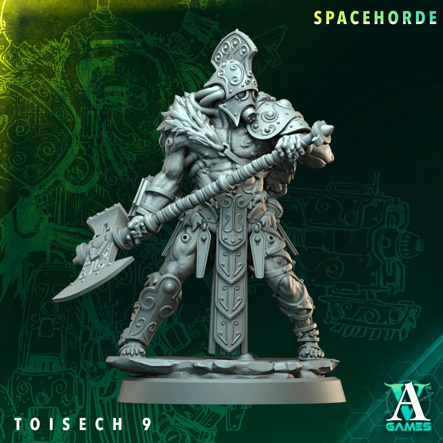 3D Printed Spacehoard Tosechs by Archvillain Games