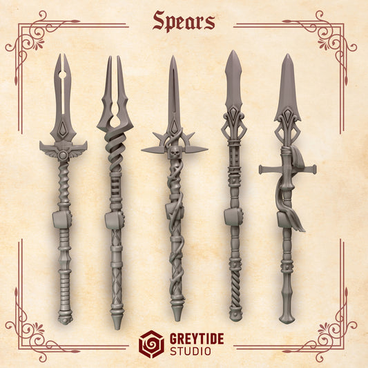 3d Printed Crimson Lords Spears x10 by Greytide Studio