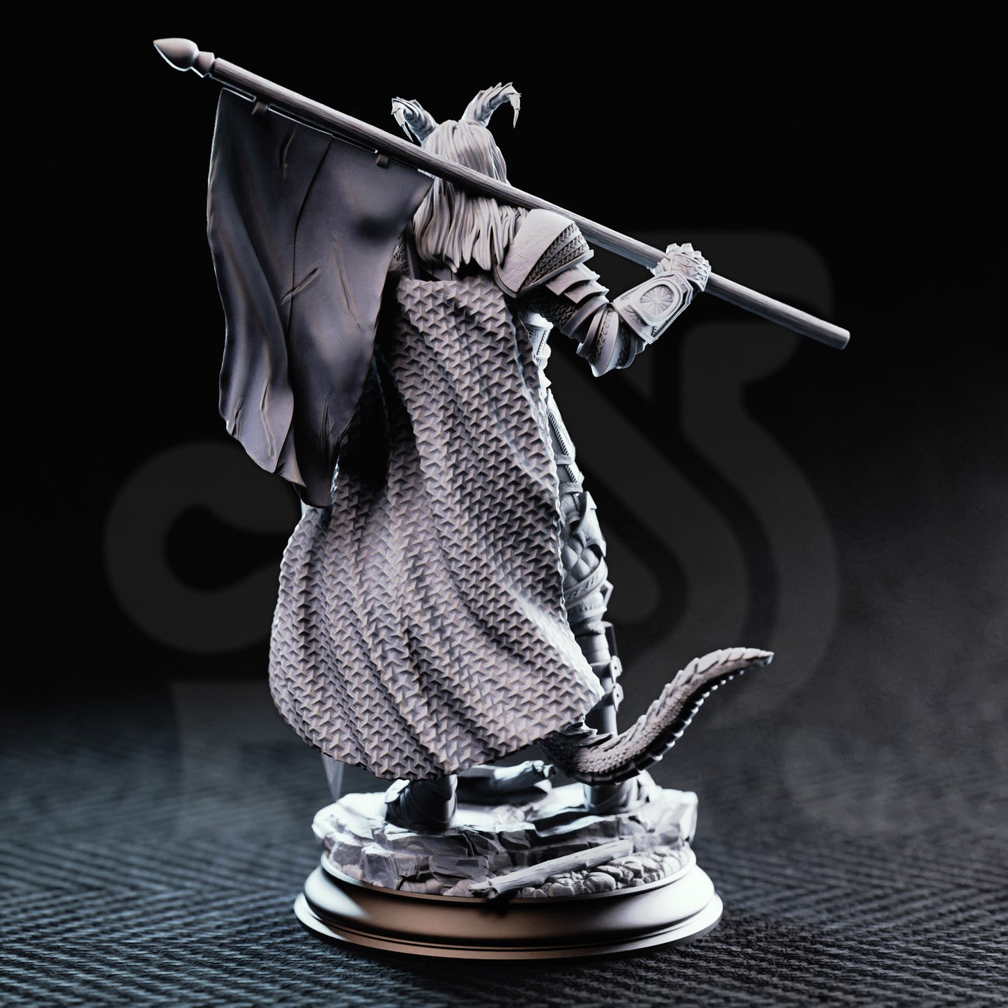 3D Printed Tiefling Veteran Fighter by DM Stash