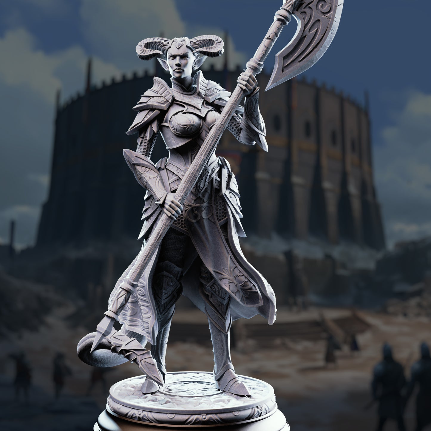 3D Printed Tiefling Noblewoman by DM Stash