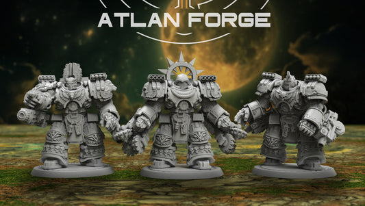 3d Printed Angelic Warhulks x3 by Atlan Forge Miniatures