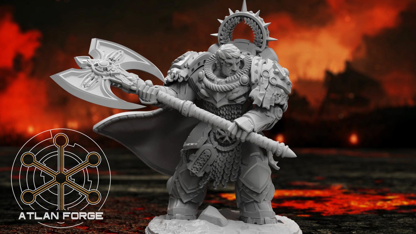 3d Printed Templar Aegis Captain by Atlan Forge Miniatures