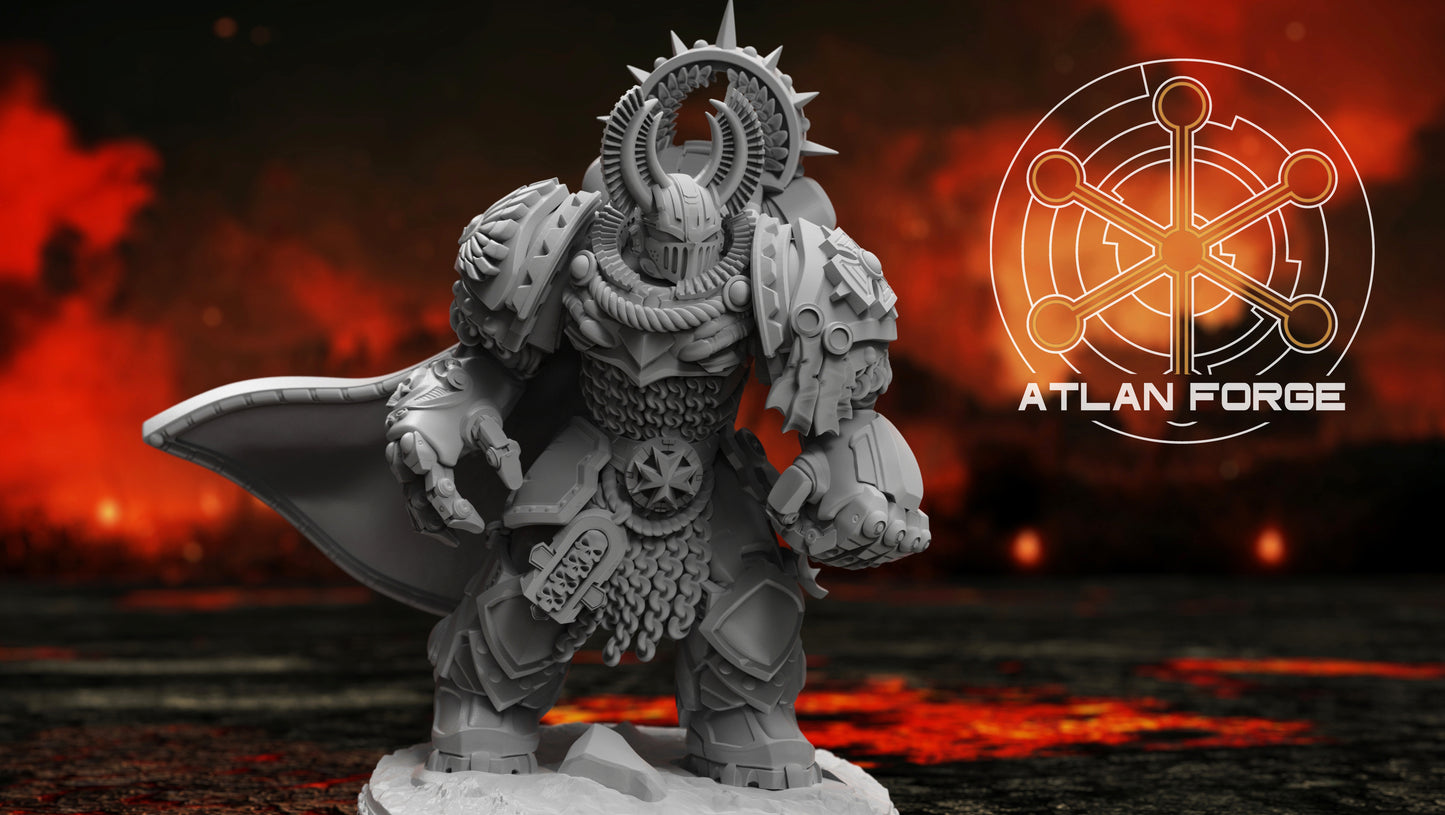 3d Printed Templar Aegis Captain by Atlan Forge Miniatures