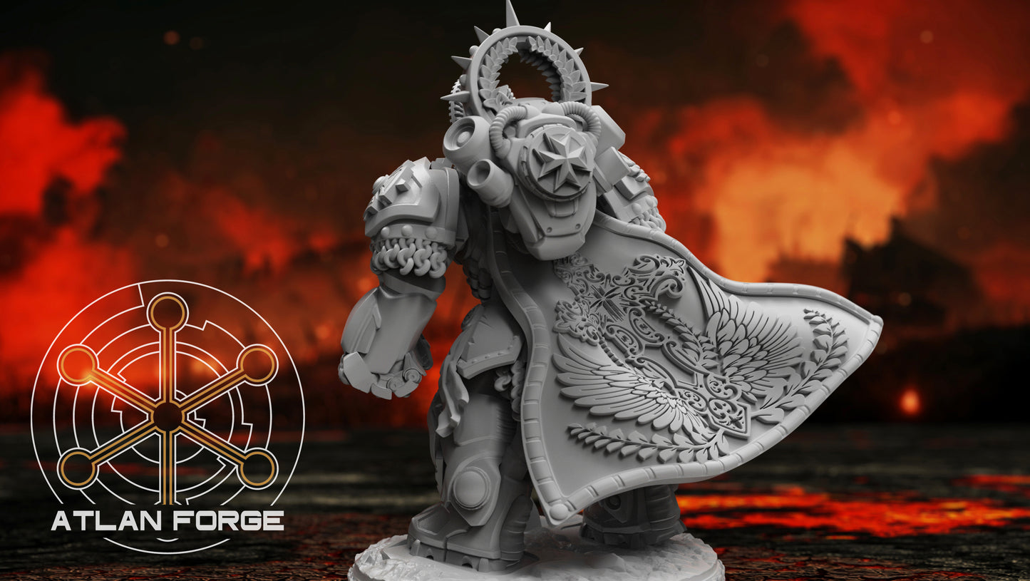 3d Printed Templar Aegis Captain by Atlan Forge Miniatures