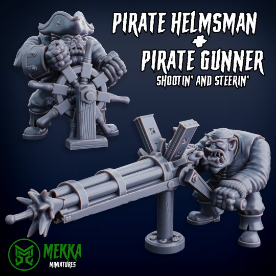 Copy of 3d Printed Orc Helmsman and Gunner by Mekka Miniatures