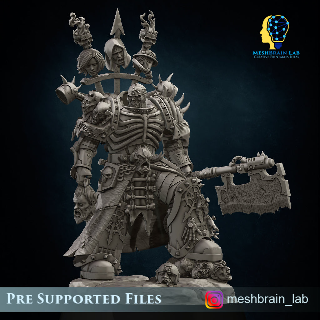 3d Printed Doom Marine Executor Lord by Meshbrain Labs