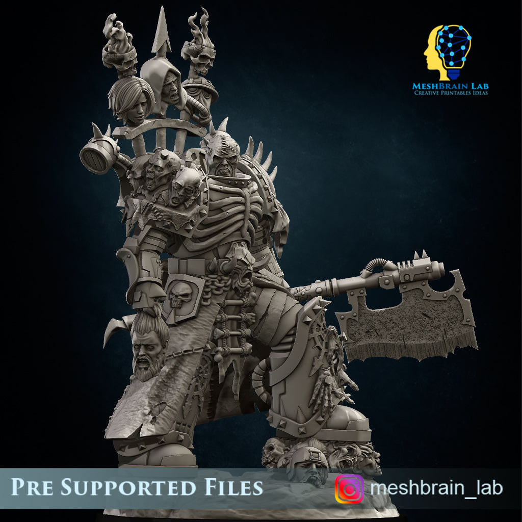 3d Printed Doom Marine Executor Lord by Meshbrain Labs