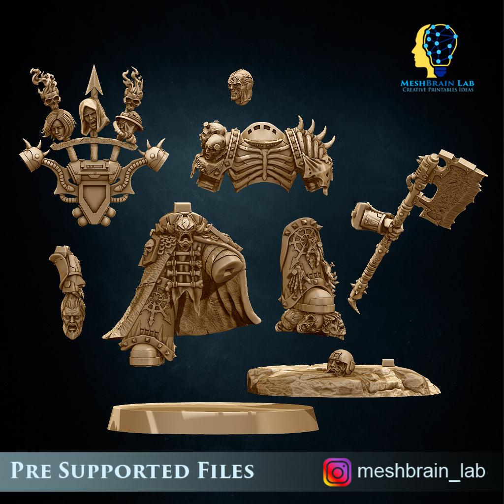 3d Printed Doom Marine Executor Lord by Meshbrain Labs