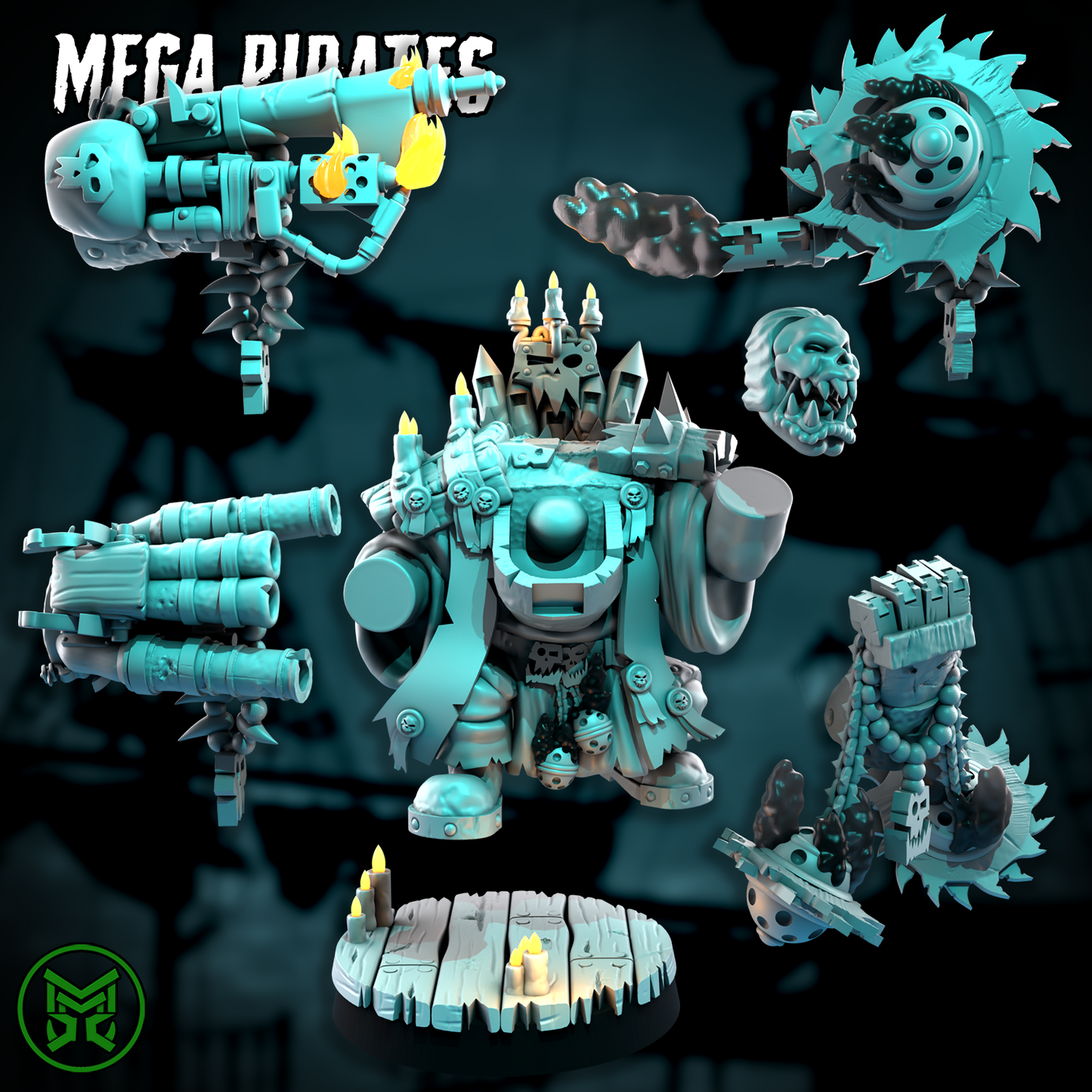 3d Printed Mega Pirate Priest by Mekka Miniatures