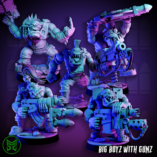 3D Printed Big Boyz with Gunz by Mekka Miniatures