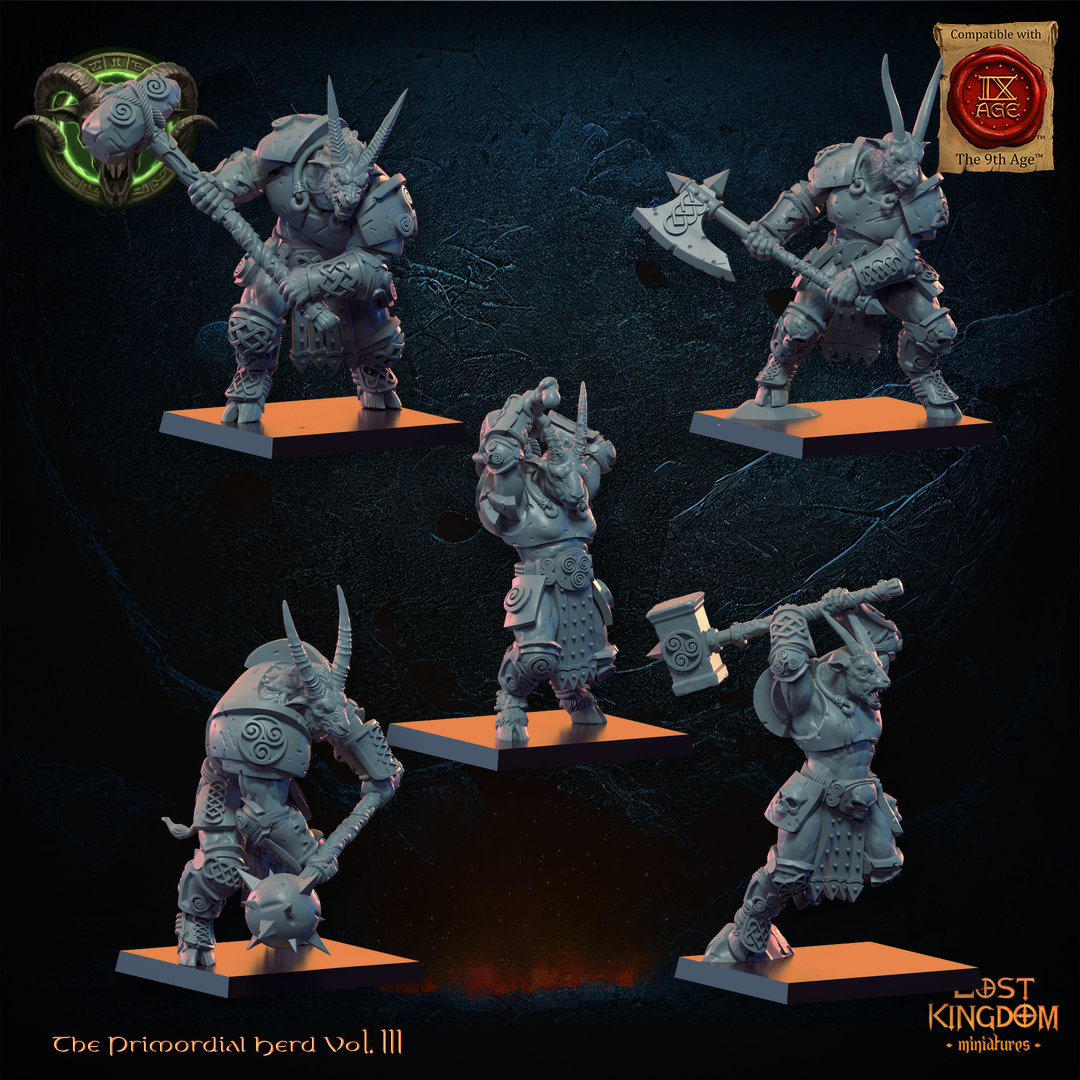 3D Printed Longhorn Herd Regiment by Lost Kingdom Miniatures