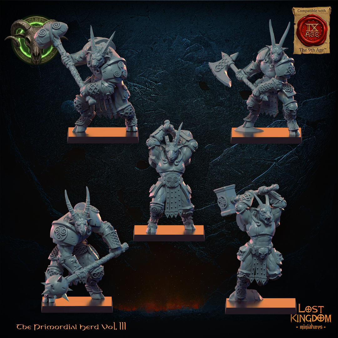 3D Printed Longhorn Herd Regiment by Lost Kingdom Miniatures