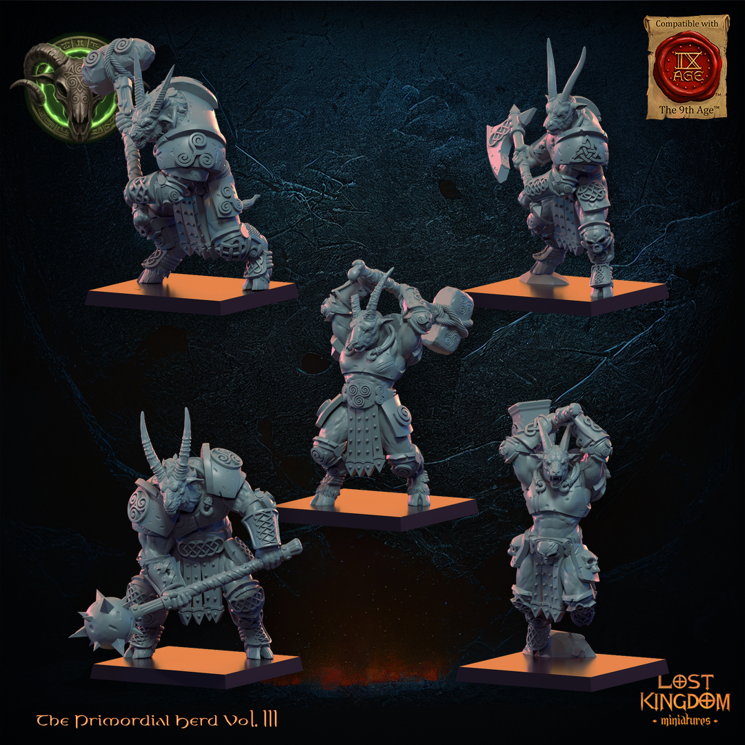 3D Printed Longhorn Herd Regiment by Lost Kingdom Miniatures