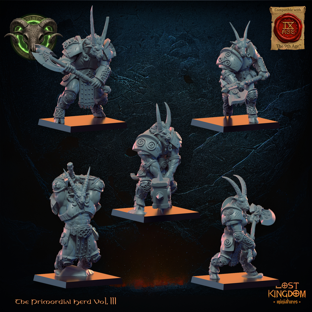 3D Printed Longhorn Herd Regiment by Lost Kingdom Miniatures