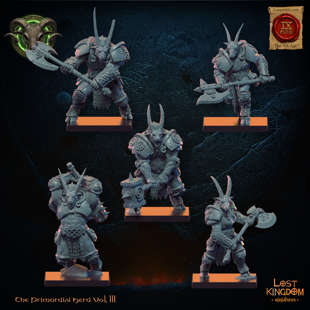 3D Printed Longhorn Herd Regiment by Lost Kingdom Miniatures