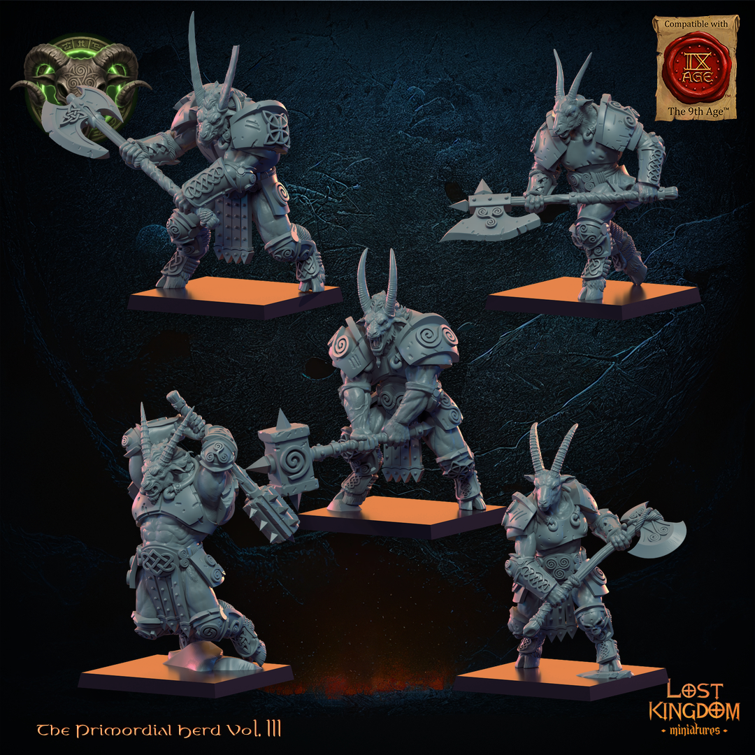 3D Printed Longhorn Herd Regiment by Lost Kingdom Miniatures