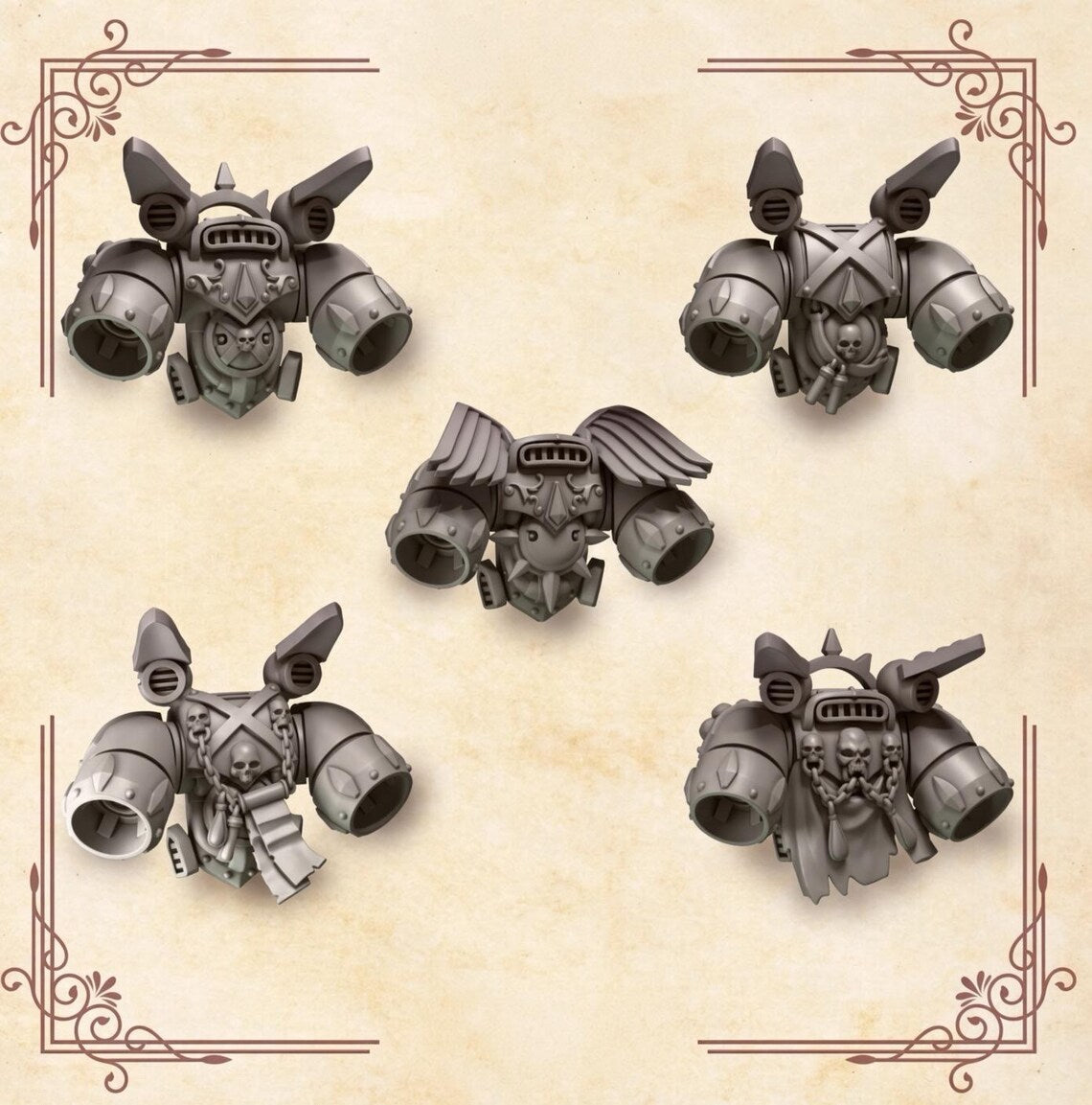 3d Printed Crimson Lords Jetpack Set #2  by Greytide Studio