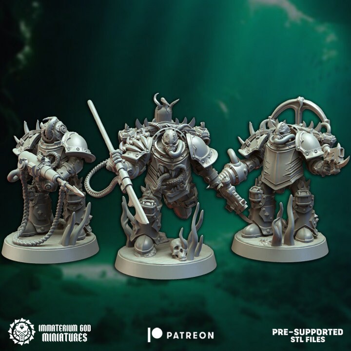 3d Printed Abyss Soldiers Set by Immaterium God Miniatures