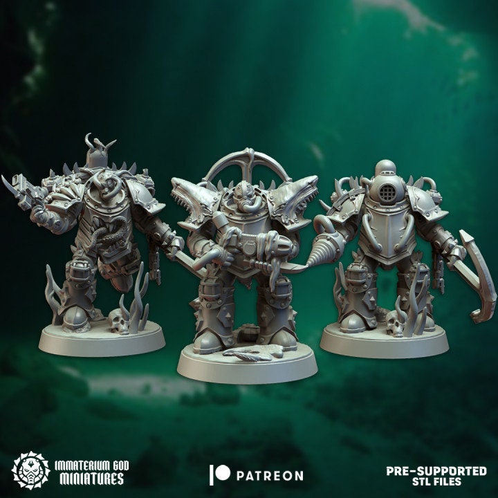 3d Printed Abyss Soldiers Set by Immaterium God Miniatures