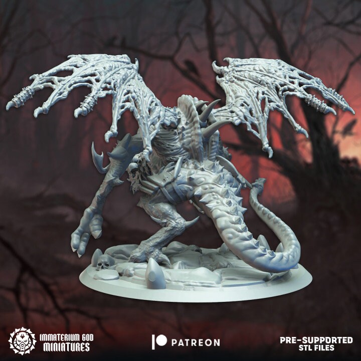 3d Printed Necrotic Beast by Immaterium God Miniatures