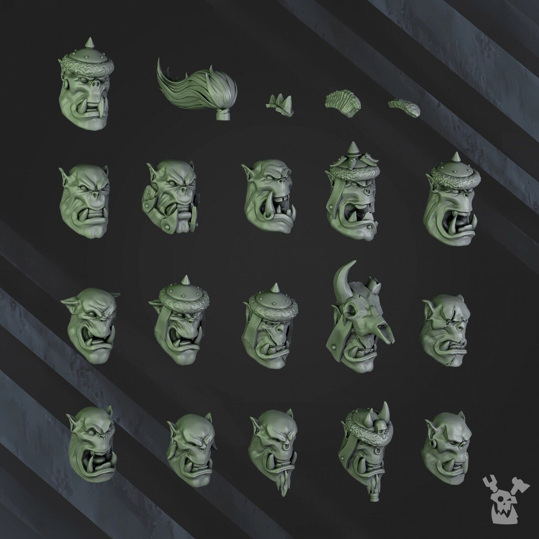 3d Printed Squad of 6 Ork Boys by DakkaDakka Miniatures