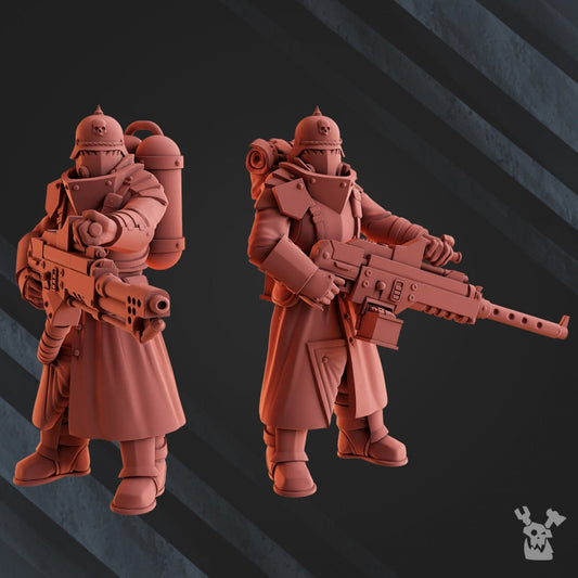 3d Printed Death Division Heavy Weapons Team by DakkaDakka Miniatures