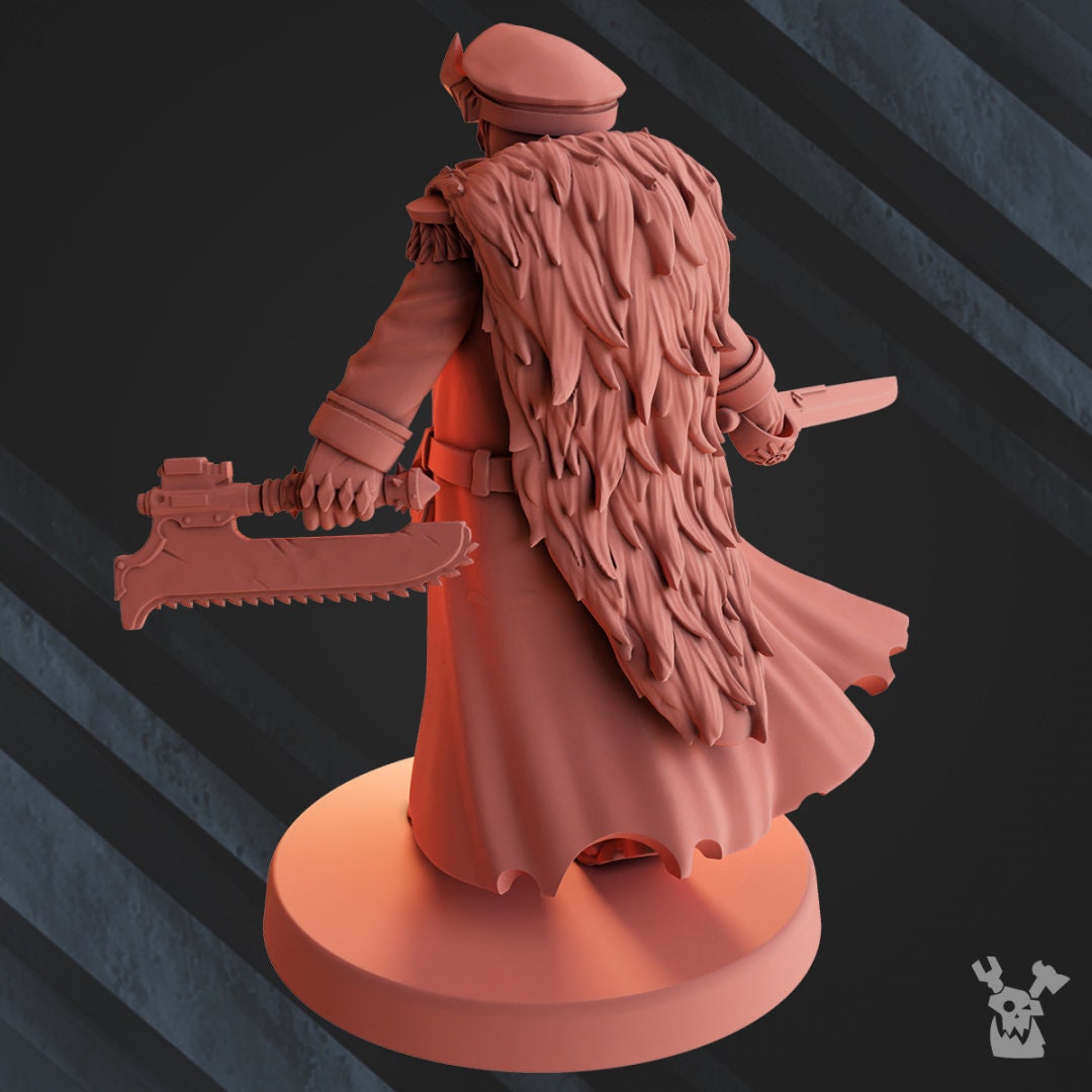 3d Printed Vultures Horde Commissar by DakkaDakka Miniatures