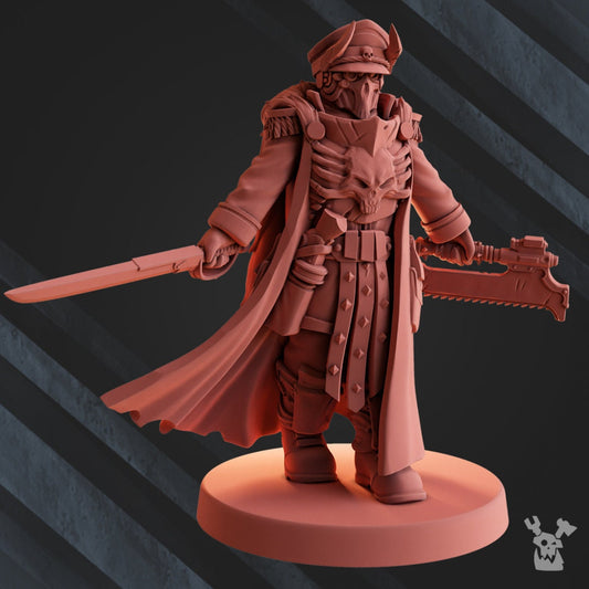 3d Printed Vultures Horde Commissar by DakkaDakka Miniatures