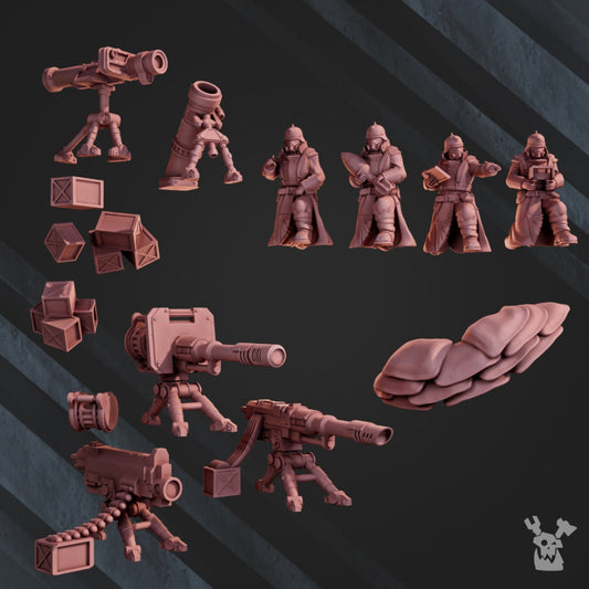 3d Printed 2nd Death Division Heavy Weapons Team by DakkaDakka Miniatures