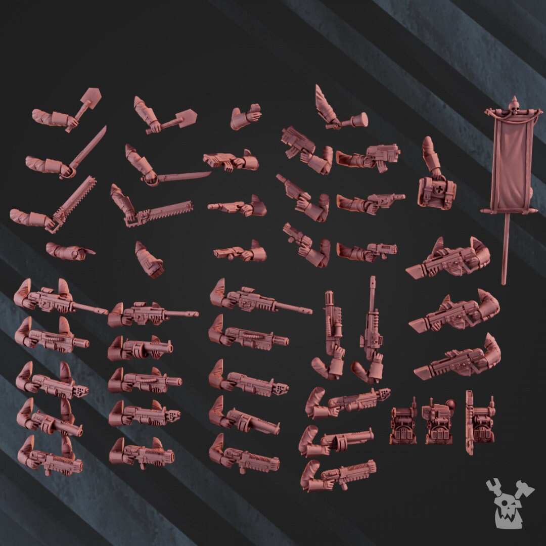 3d Printed 2nd Death Division Grenadier Squad Kit by DakkaDakka Miniatures