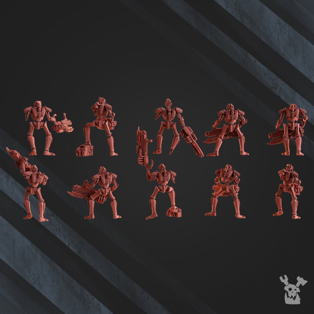 3d Printed Robot Legions Infantry x10  by DakkaDakka Miniatures