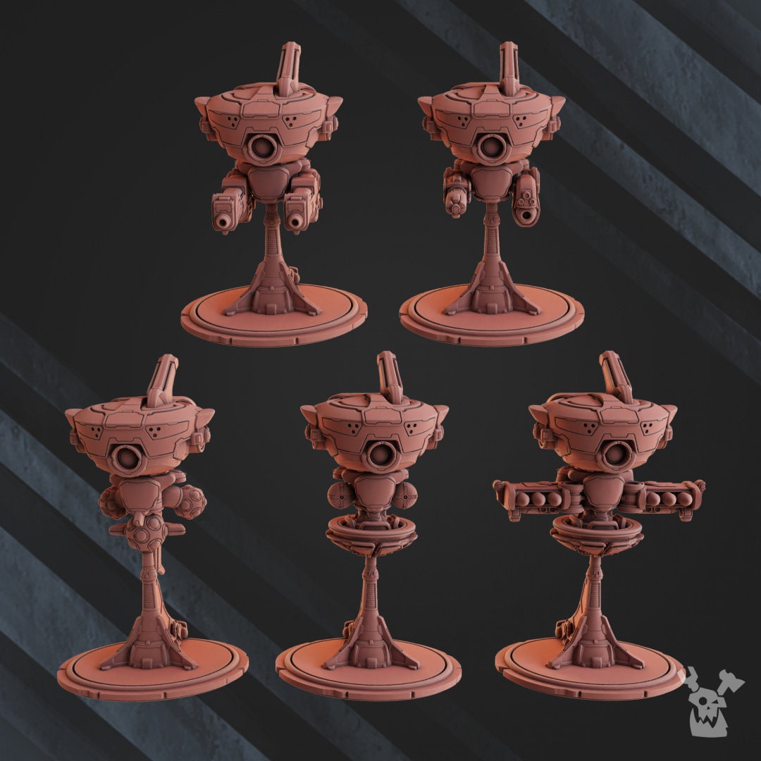 3d Printed Black Sun Covenant Drones by DakkaDakka Miniatures