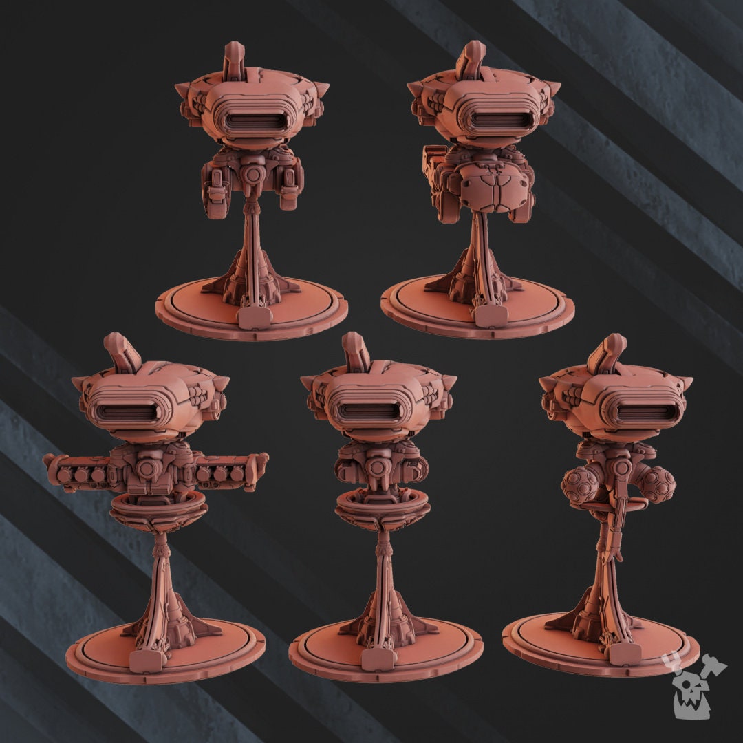 3d Printed Black Sun Covenant Drones by DakkaDakka Miniatures