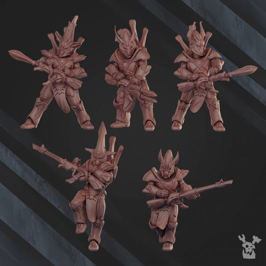 3d Printed Shadow Blade Squad x5 by DakkaDakka Miniatures