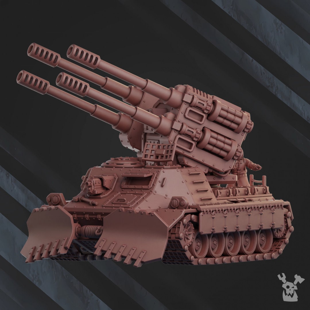 3d Printed Anti-Aircraft Cannon by DakkaDakka Miniatures