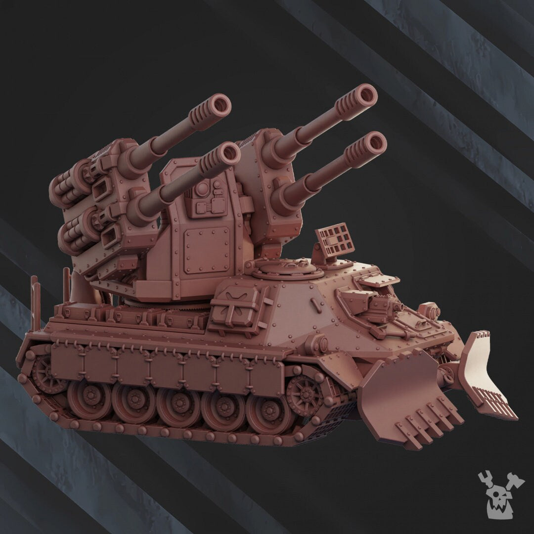 3d Printed Anti-Aircraft Cannon by DakkaDakka Miniatures